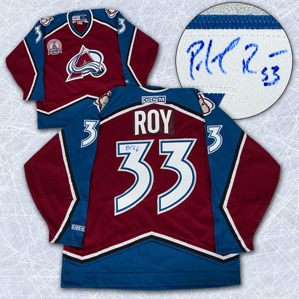 Patrick Roy Colorado Avalanche Autographed 2001 Stanley Cup Retro CCM Jersey