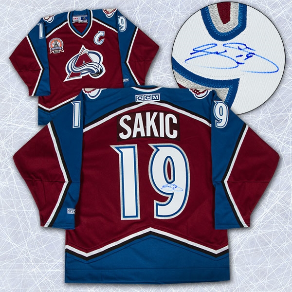 Joe Sakic Colorado Avalanche Autographed Stanley Cup Retro CCM Hockey Jersey