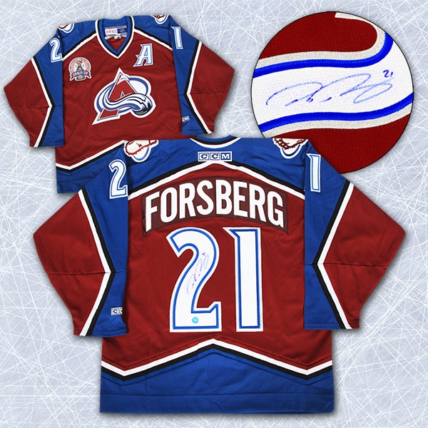 Peter Forsberg Colorado Avalanche Autographed Retro CCM 2001 Stanley Cup Jersey