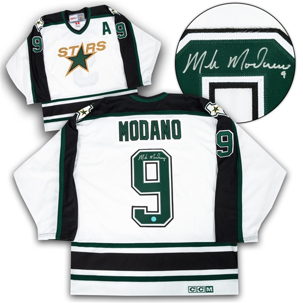 Mike Modano Dallas Stars Autographed 1st Texas Season Retro CCM Hockey Jersey