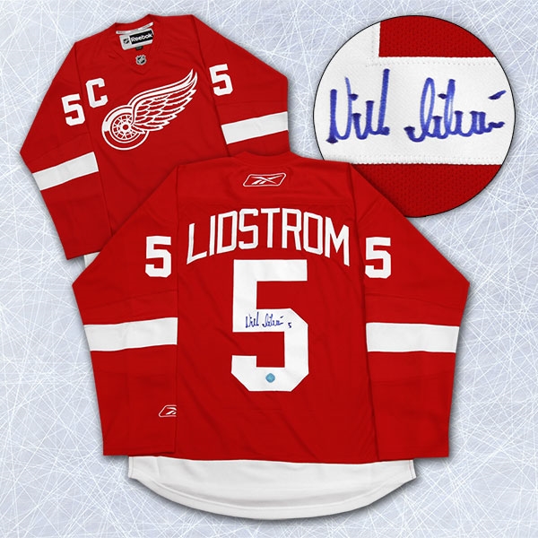 Nicklas Lidstrom Detroit Red Wings Autographed Reebok Premier Hockey Jersey