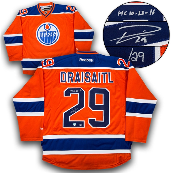 Leon Draisaitl Edmonton Oilers Signed & Dated 2016 Heritage Classic Jersey #/29