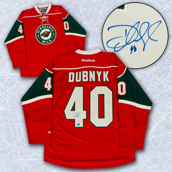 Devan Dubnyk Minnesota Wild Autographed Reebok Premier Hockey Jersey