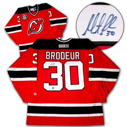 Martin Brodeur New Jersey Devils Signed 1995 Stanley Cup Retro CCM Hockey Jersey