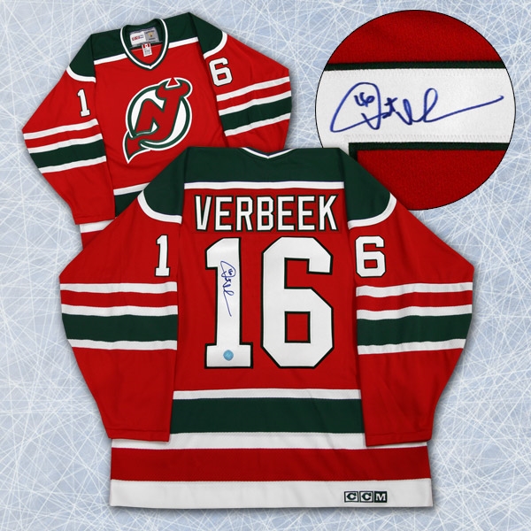 Pat Verbeek New Jersey Devils Autographed Retro CCM Hockey Jersey