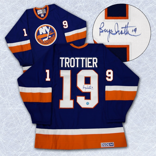 Bryan Trottier New York Islanders Autographed Retro CCM Hockey Jersey