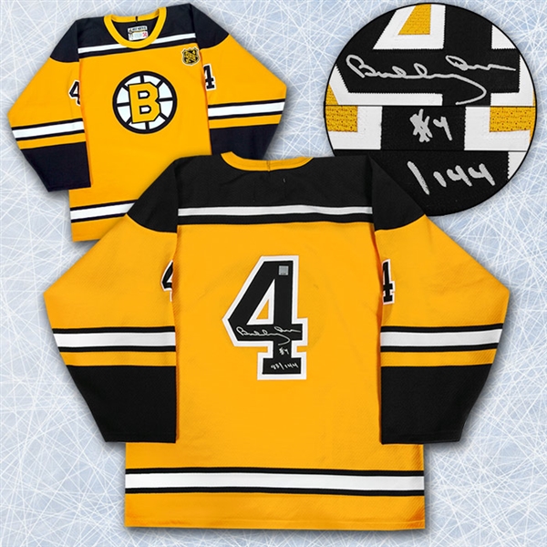 Bobby Orr Boston Bruins Signed 50th Anniversary Rookie Hockey Jersey #/144 : GNR