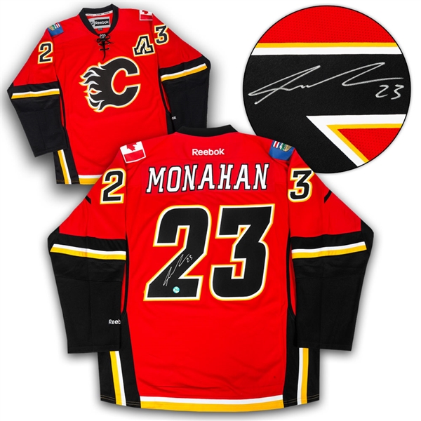 Sean Monahan Calgary Flames Autographed Reebok Premier Hockey Jersey