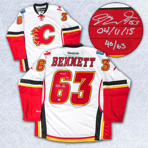 Sam Bennett Calgary Flames Signed & Dated 1st Game Reebok Premier Jersey #/63