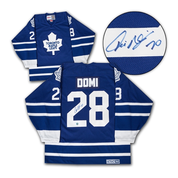 Tie Domi Toronto Maple Leafs Autographed Retro CCM Hockey Jersey