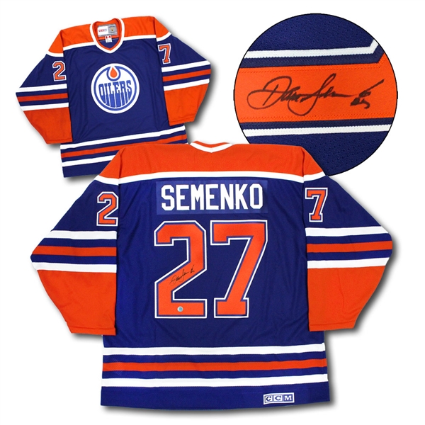 Dave Semenko Edmonton Oilers Autographed CCM Retro Hockey Jersey