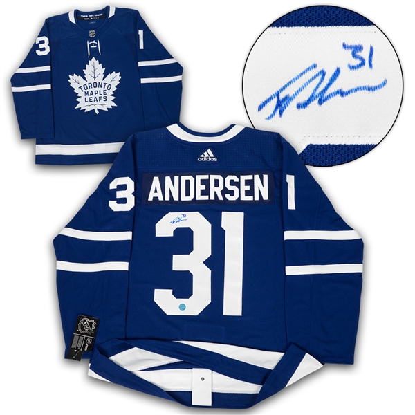 Frederik Andersen Toronto Maple Leafs Autographed Adidas Authentic Hockey Jersey