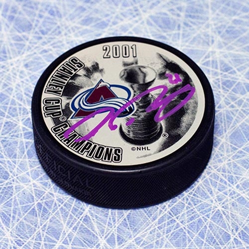 Peter Forsberg Colorado Avalanche Autographed 2001 Stanley Cup Puck