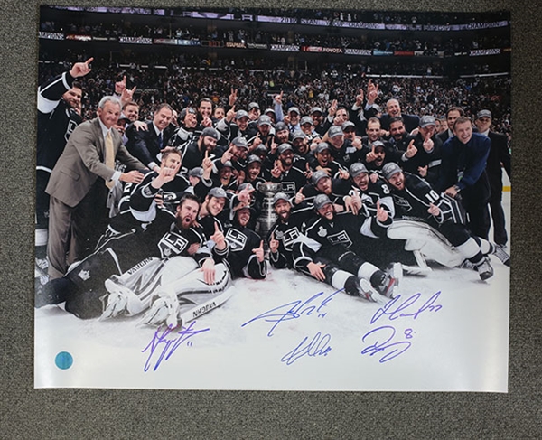 2012 Kings Stanley Cup Doughty Kopitar Carter Williams Stoll Signed 16x20 Photo 