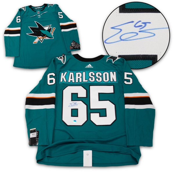 Erik Karlsson San Jose Sharks Autographed Adidas Authentic Hockey Jersey