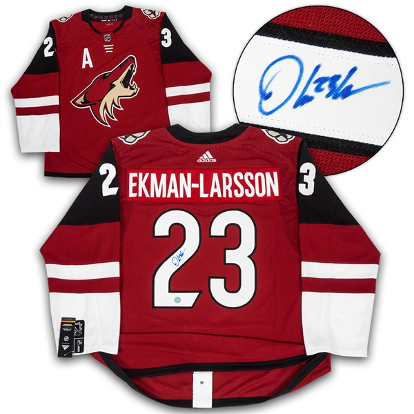 Oliver Ekman-Larsson Arizona Coyotes Autographed Adidas Authentic Hockey Jersey