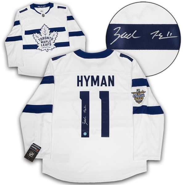 Zach Hyman Toronto Maple Leafs Signed Stadium Series Fanatics Replica Jersey