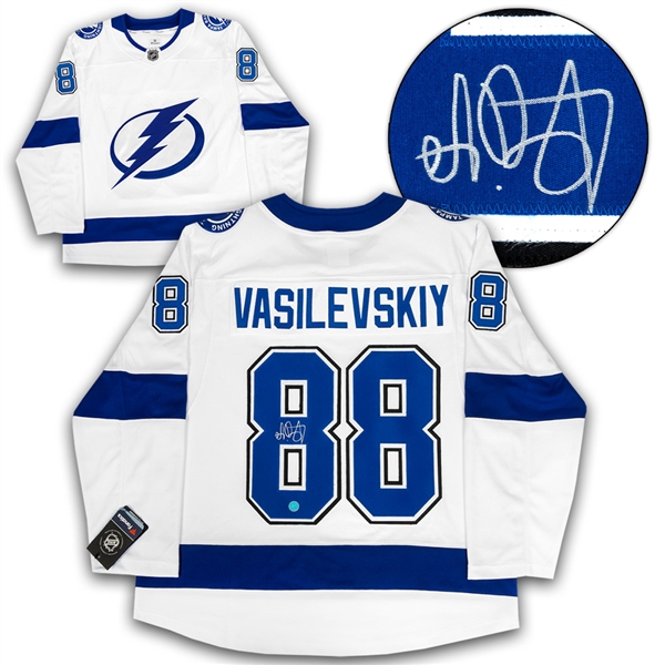 Andrei Vasilevskiy Tampa Bay Lightning Signed Fanatics Replica Hockey Jersey