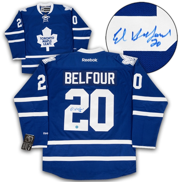 Ed Belfour Toronto Maple Leafs Autographed Reebok Premier Hockey Jersey