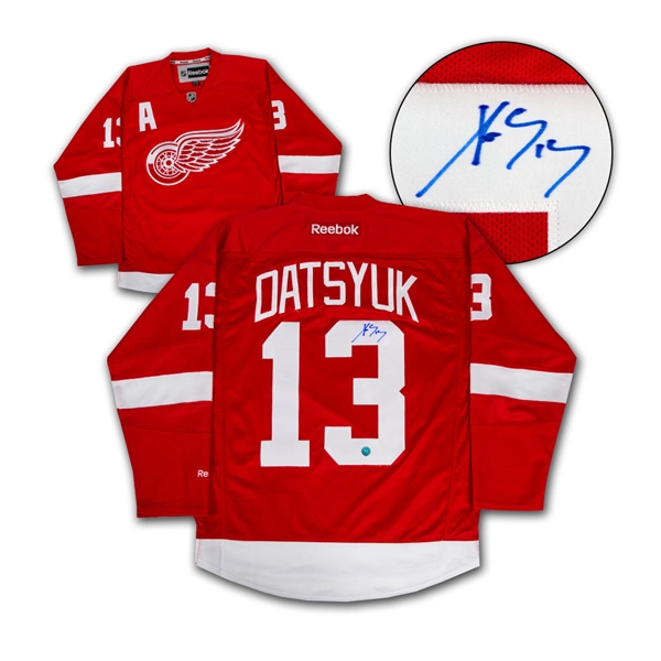 Pavel Datsyuk Detroit Red Wings Autographed Reebok Premier Hockey Jersey - Size Medium