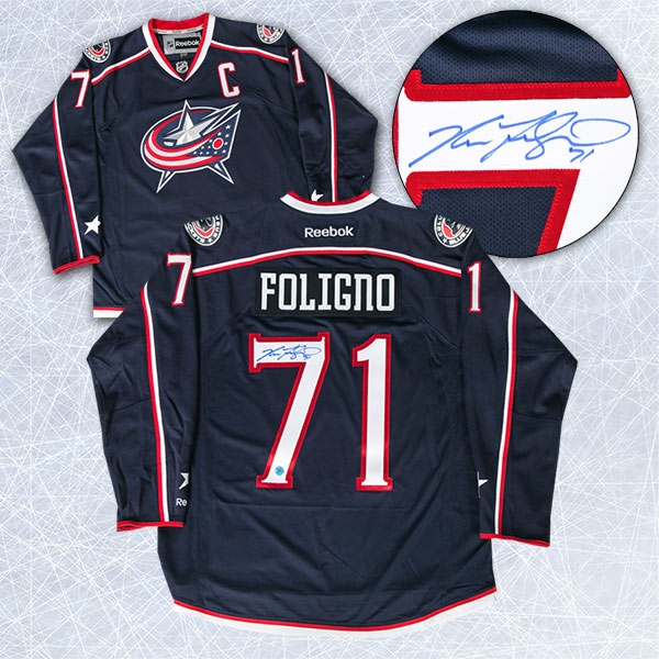 Nick Foligno Columbus Blue Jackets Autographed Reebok Premier Hockey Jersey