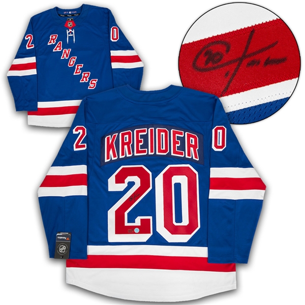 Chris Kreider New York Rangers Autographed Fanatics Replica Hockey Jersey 