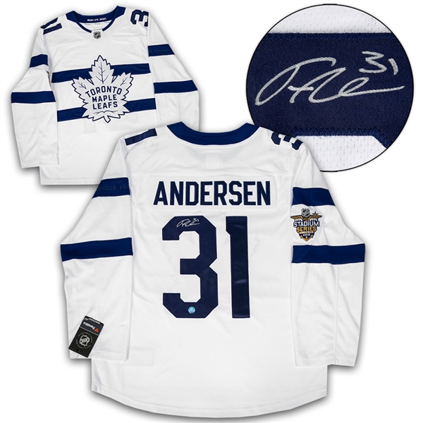Frederik Andersen Toronto Maple Leafs Signed Stadium Series Fanatics Hockey Jersey