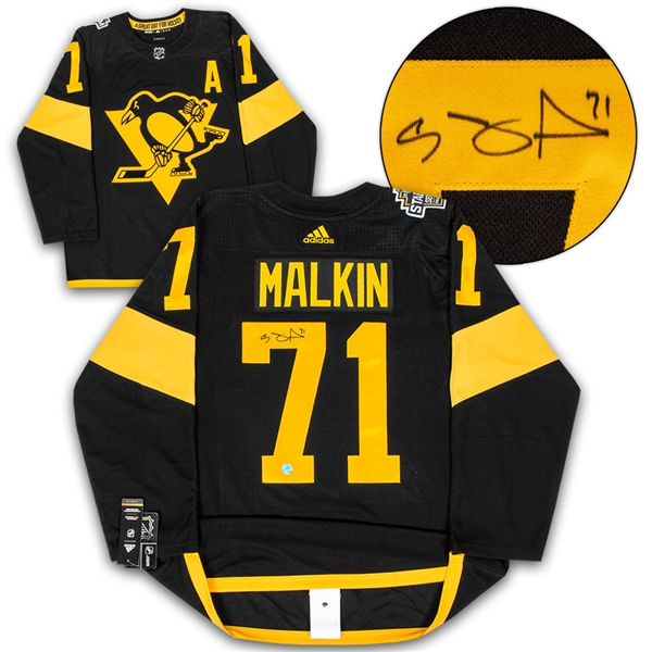 Evgeni Malkin Pittsburgh Penguins Signed 2019 Stadium Series Adidas Authentic Hockey Jersey