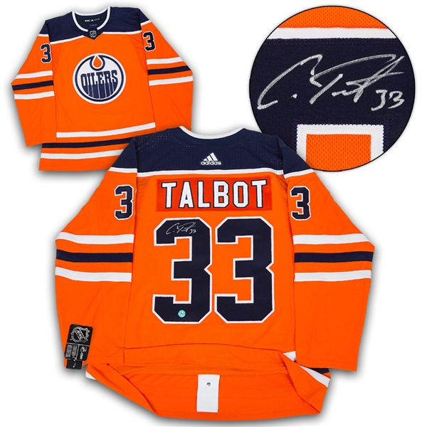 Cam Talbot Edmonton Oilers Autographed Adidas Authentic Hockey Jersey