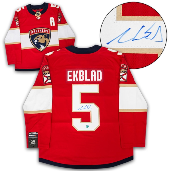 Aaron Ekblad Florida Panthers Autographed Red Fanatics Hockey Jersey