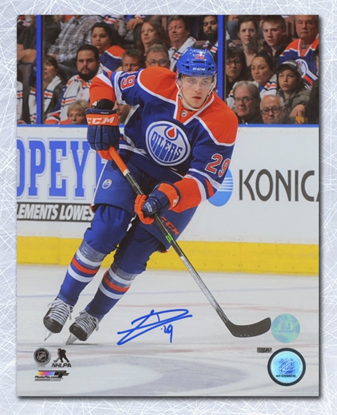 Leon Draisaitl Edmonton Oilers Autographed First Career Game 8x10 Photo