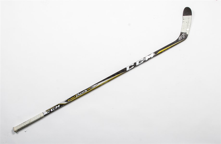 Morgan Rielly Toronto Maple Leafs Game Used and Autographed CCM Hockey Stick - MLSE LOA & Frameworth Hologram