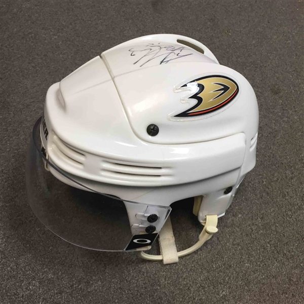 Ryan Getzlaf Anahiem Ducks Game Used & Autographed Hockey Helmet: Beckett Authenticated