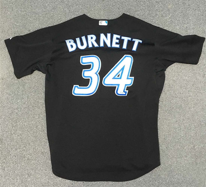 AJ Burnett Toronto Blue Jays Game Used Majestic Baseball Jersey: MLB Holo