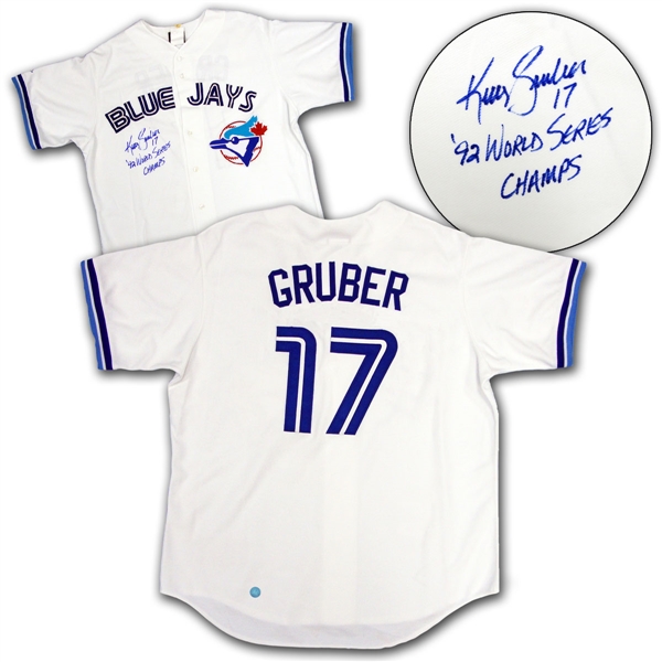 Kelly Gruber Toronto Blue Jays Autographed World Series Retro Baseball Jersey