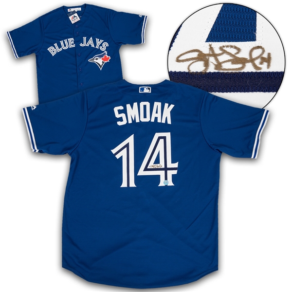 Justin Smoak Toronto Blue Jays Autographed Replica MLB Baseball Jersey