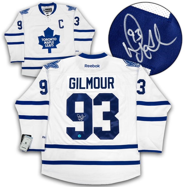 Doug Gilmour Toronto Maple Leafs Autographed White Reebok Premier Hockey Jersey