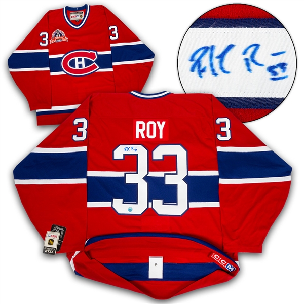 Patrick Roy Montreal Canadiens Signed 1993 Stanley Cup CCM Authentic Vintage Hockey Jersey