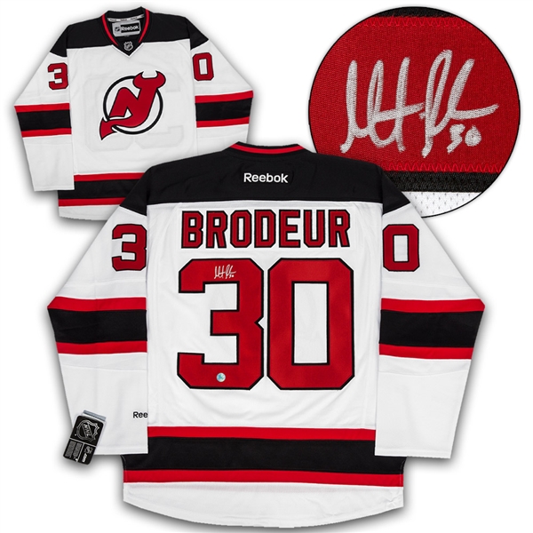 Martin Brodeur New Jersey Devils Autographed White Reebok Premier Hockey Jersey