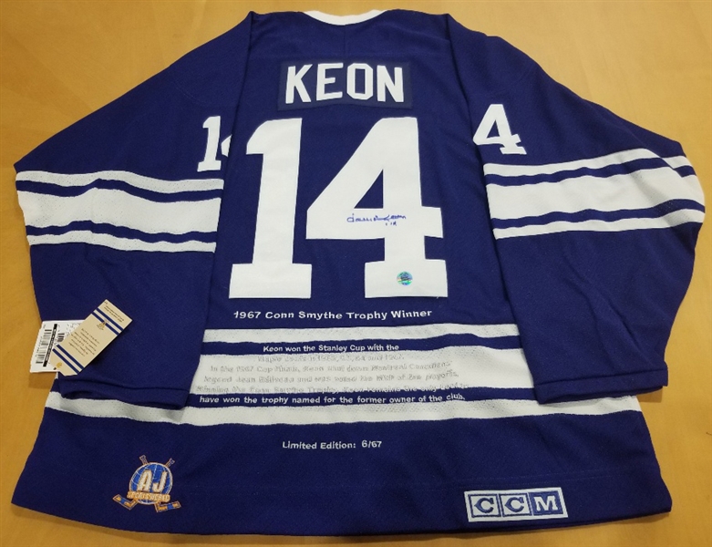 Dave Keon Toronto Maple Leafs Signed Retro CCM Conn Smythe History Jersey #/67