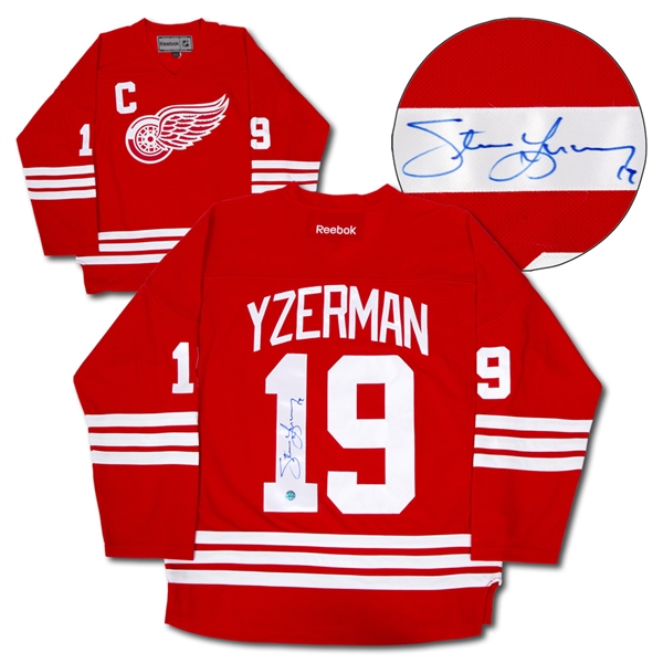 Steve Yzerman Detroit Red Wings Autographed Reebok Replica Hockey Jersey