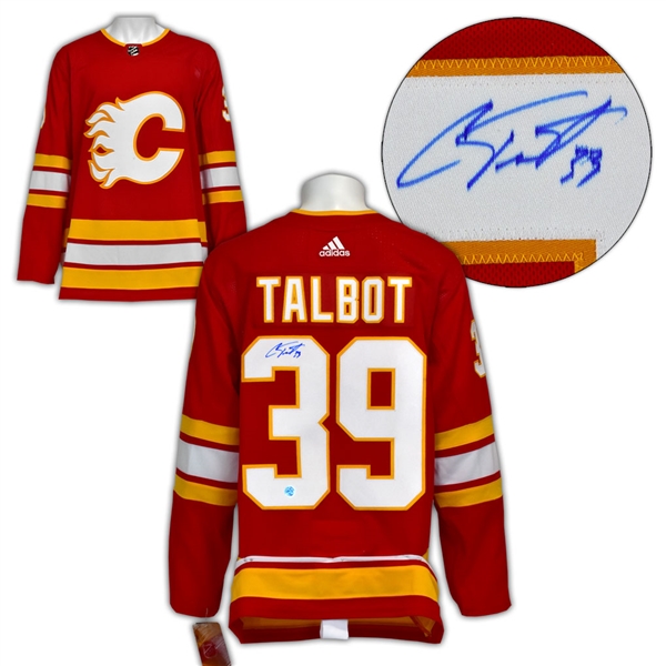 Cam Talbot Calgary Flames Autographed Alternate Adidas Authentic Hockey Jersey