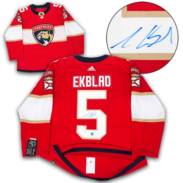 Aaron Ekblad Florida Panthers Autographed Adidas Authentic Hockey Jersey