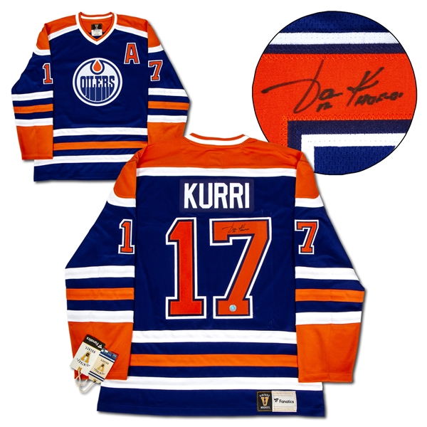 Jari Kurri Edmonton Oilers Autographed Fanatics Vintage Hockey Jersey