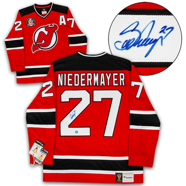 Scott Niedermayer New Jersey Devils Signed 1995 Cup Fanatics Vintage Jersey