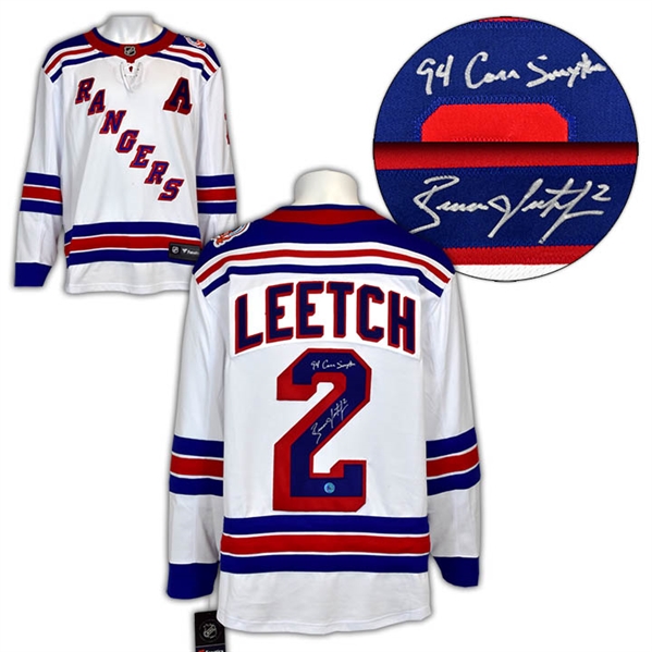 Brian Leetch N.Y Rangers Signed & Inscribed 1994 Stanley Cup Conn Smythe Jersey