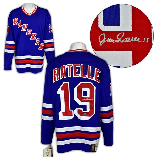 Jean Ratelle New York Rangers Autographed Fanatics Hockey Jersey