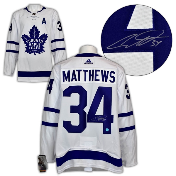 Auston Matthews Toronto Maple Leafs Autographed White Adidas Authentic Hockey Jersey