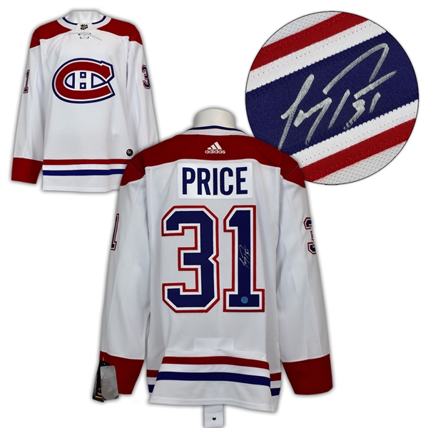 Carey Price Montreal Canadiens Autographed White Adidas Authentic Hockey Jersey
