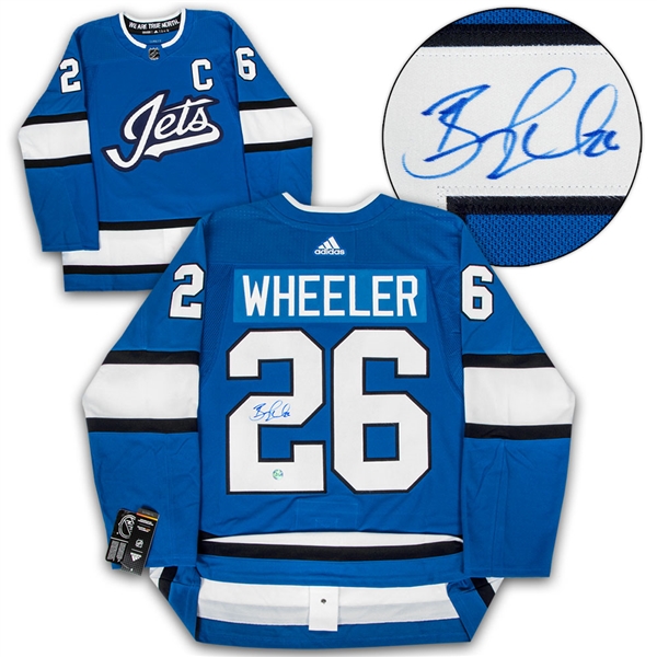 Blake Wheeler Winnipeg Jets Autographed Aviator Adidas Authentic Hockey Jersey